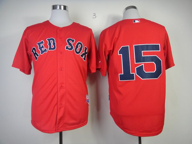 Men Boston Red Sox #15 Pedroia Red MLB Jerseys->boston red sox->MLB Jersey